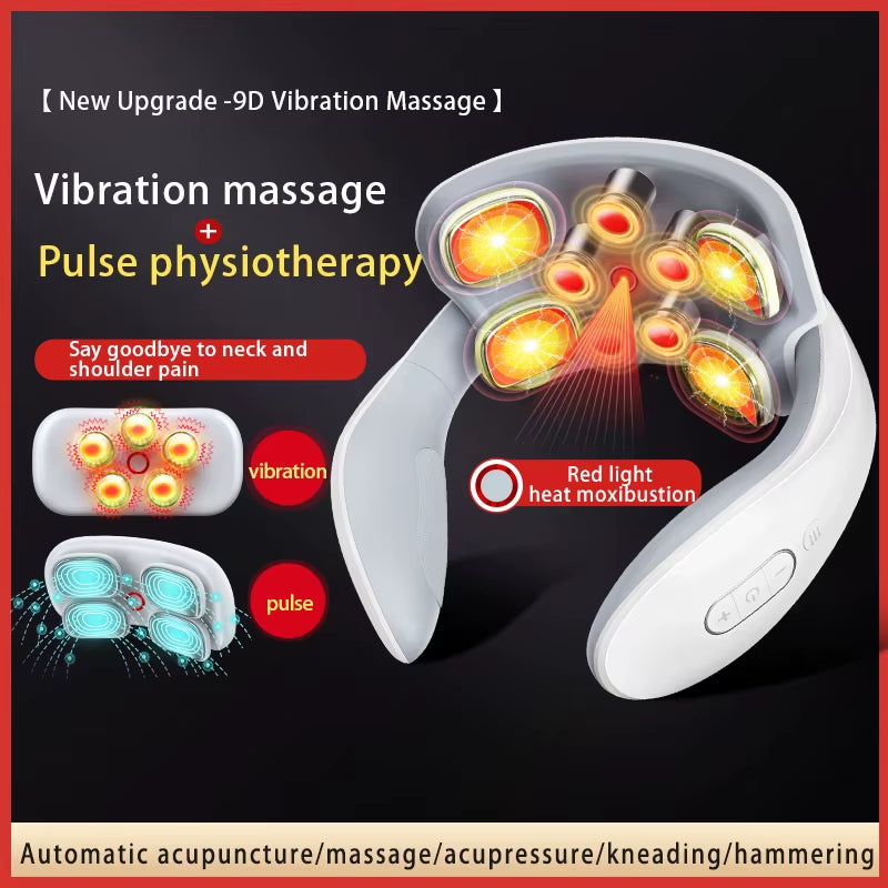 Intelligent Neck Massage Instrument Portable Shoulder Neck Massage Cervical Vertebra Health Care Vibrator Heating Compress Massage